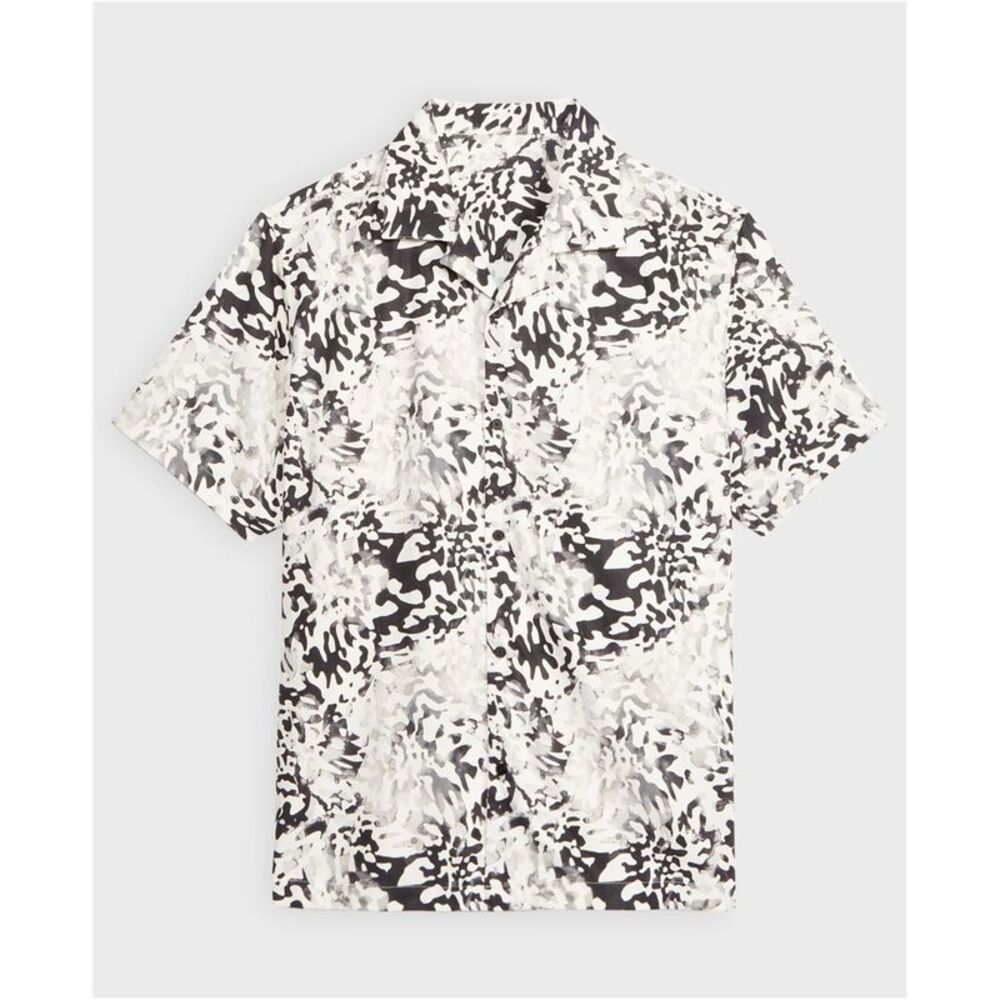 Mode Of One Mens Printed Camp Collar Button Up Shirt, NWT